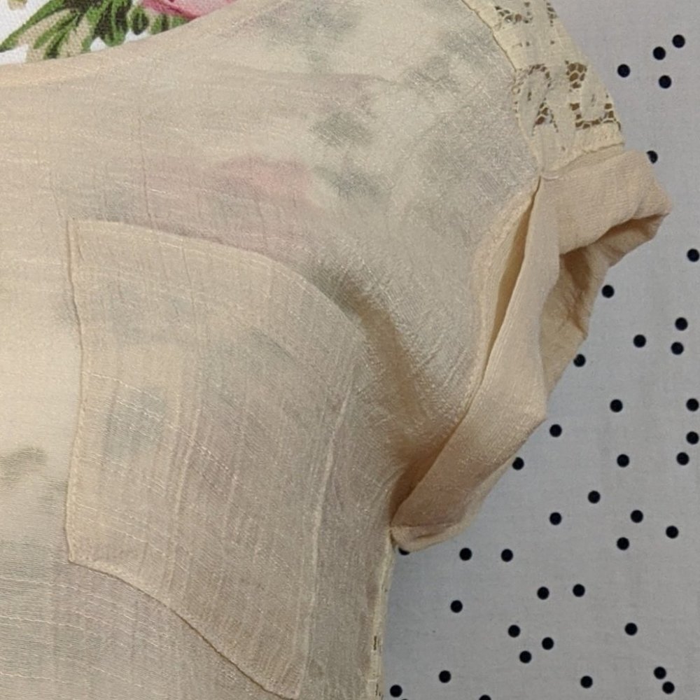 Anthropologie Mine Lace Back Top - Size S - Picture 5 of 10